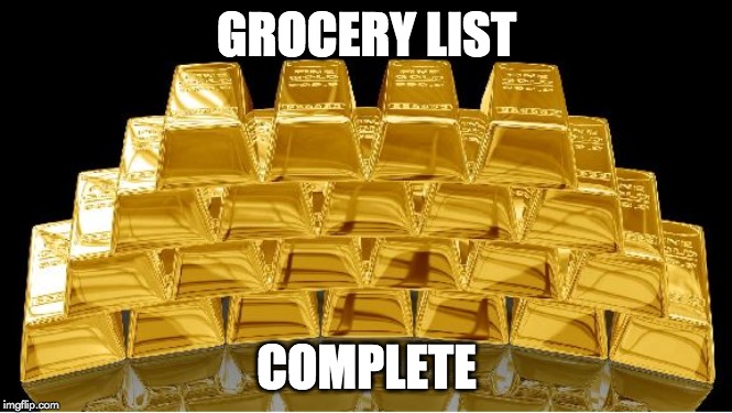 grocery list meme