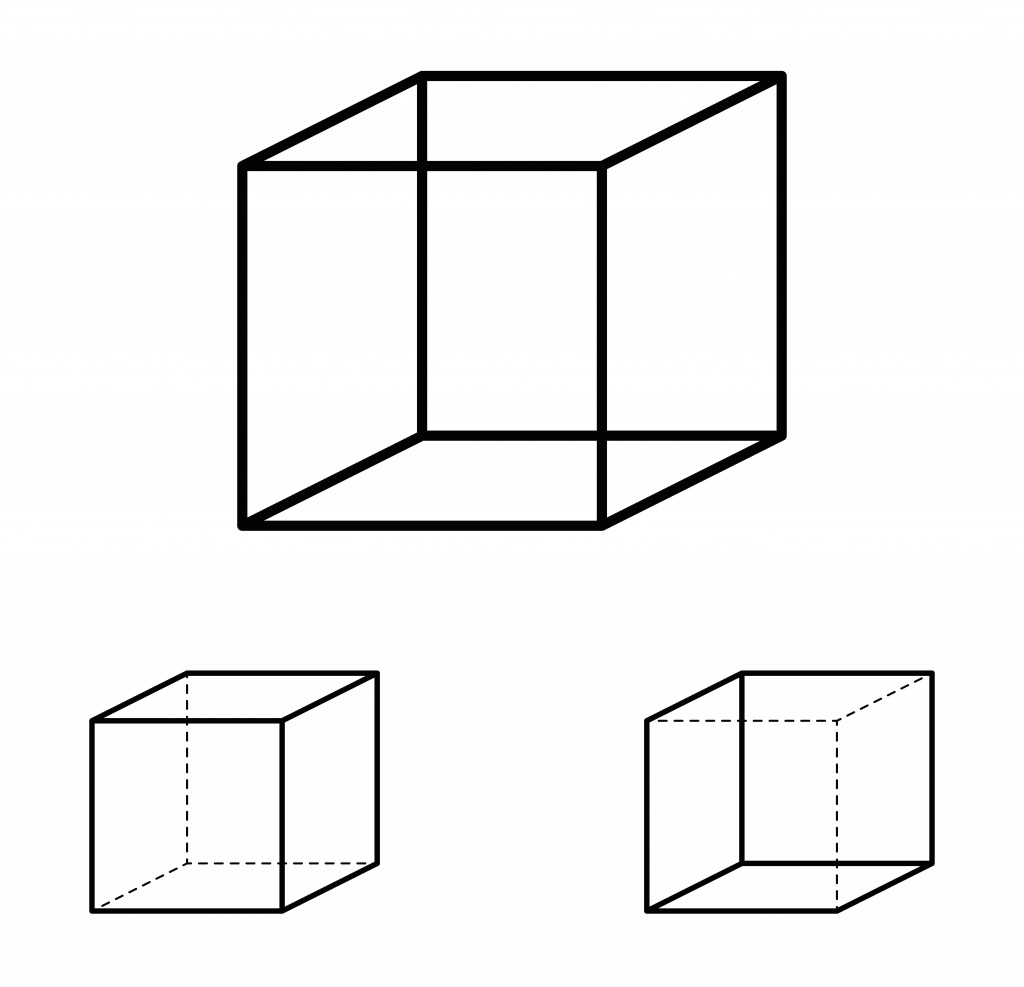 Necker cube optical illusion(Peter Hermes Furian)s
