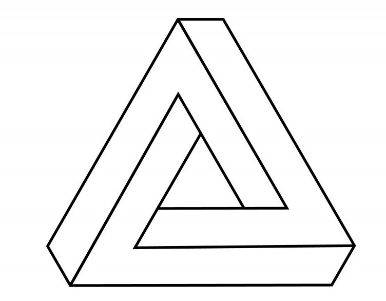 Penrose triangle line icon(smx12)s