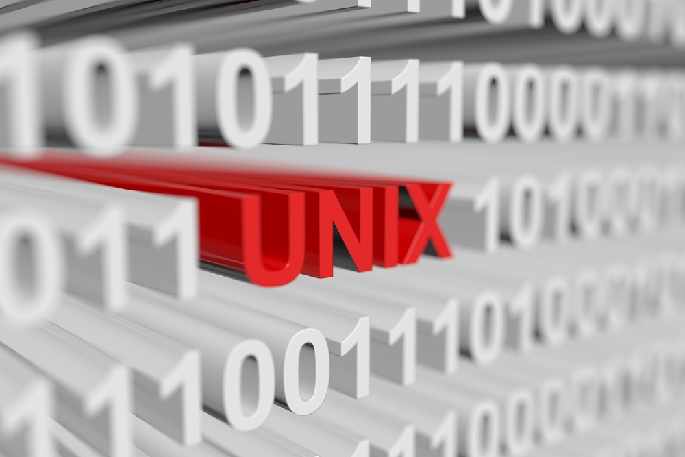 UNIX is represented as a binary code with blurred background(Profit_Image)S