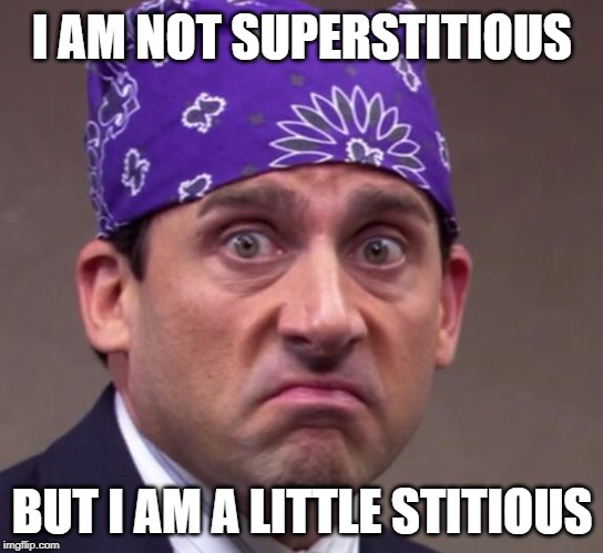 superstitious office meme