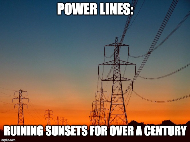 power lines meme