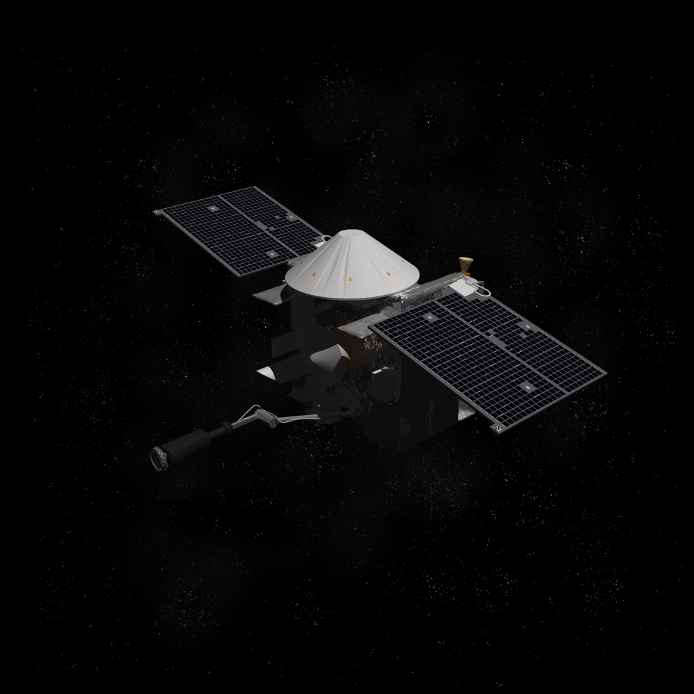 Artist depiction of the OSIRIS REx space probe(Raymond Cassel)s