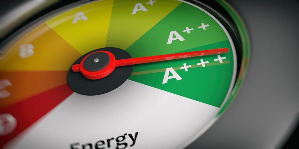 Energy efficiency as car speedometer close up(rawf8)s