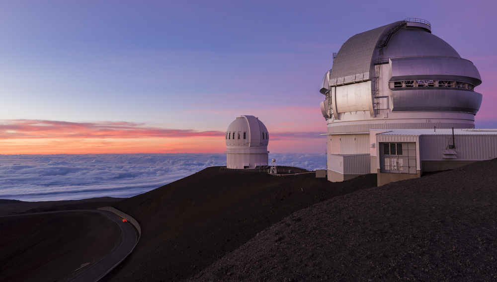 Mauna Kea telescopes at sunset(EastVillage Images)s