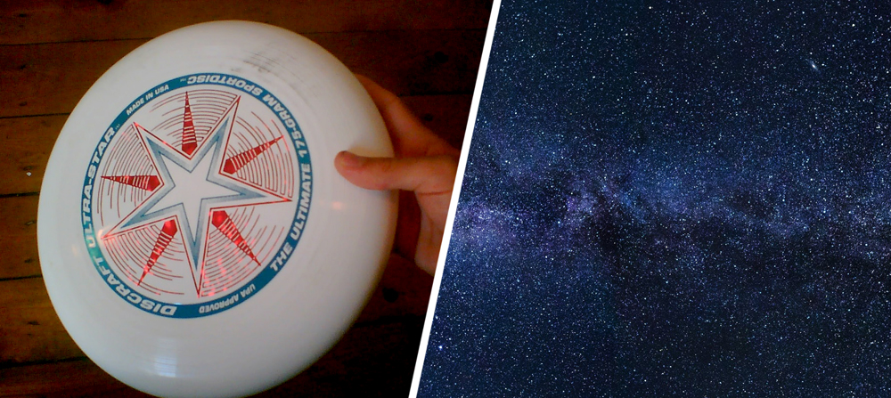 universe and frisbee