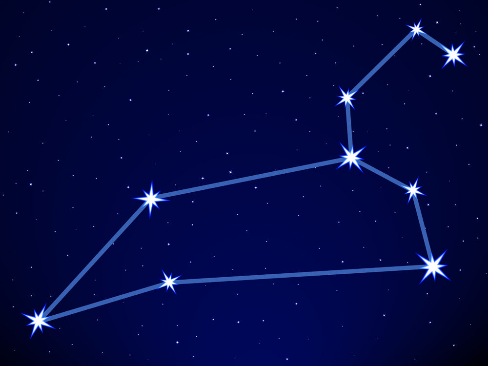 Leo constellation on the starry sky(AlexanderZam)S