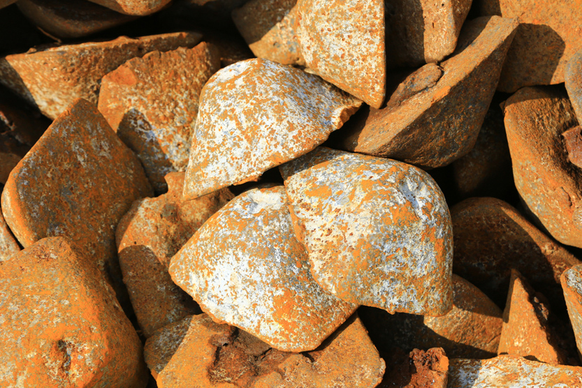 Pig iron is made by smelting iron ore into a transportable ingot of impure high carbon-content iron in a blast furnace as an ingredient for further processing steps( Jamikorn Sooktaramorn)S