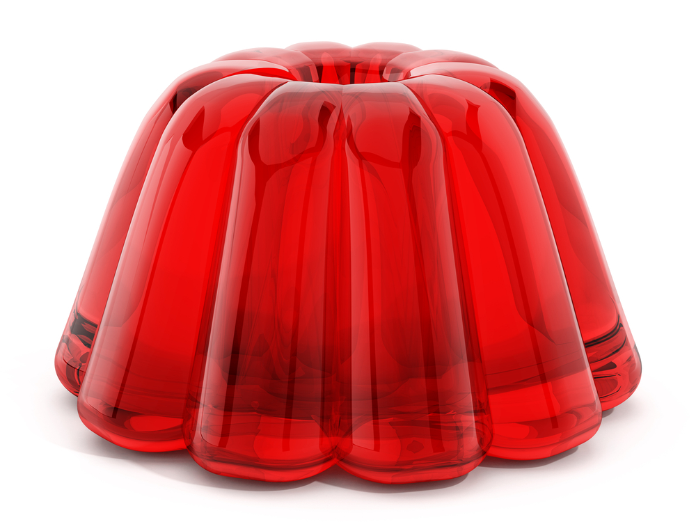 Red jelly isolated on white background(cigdem)s
