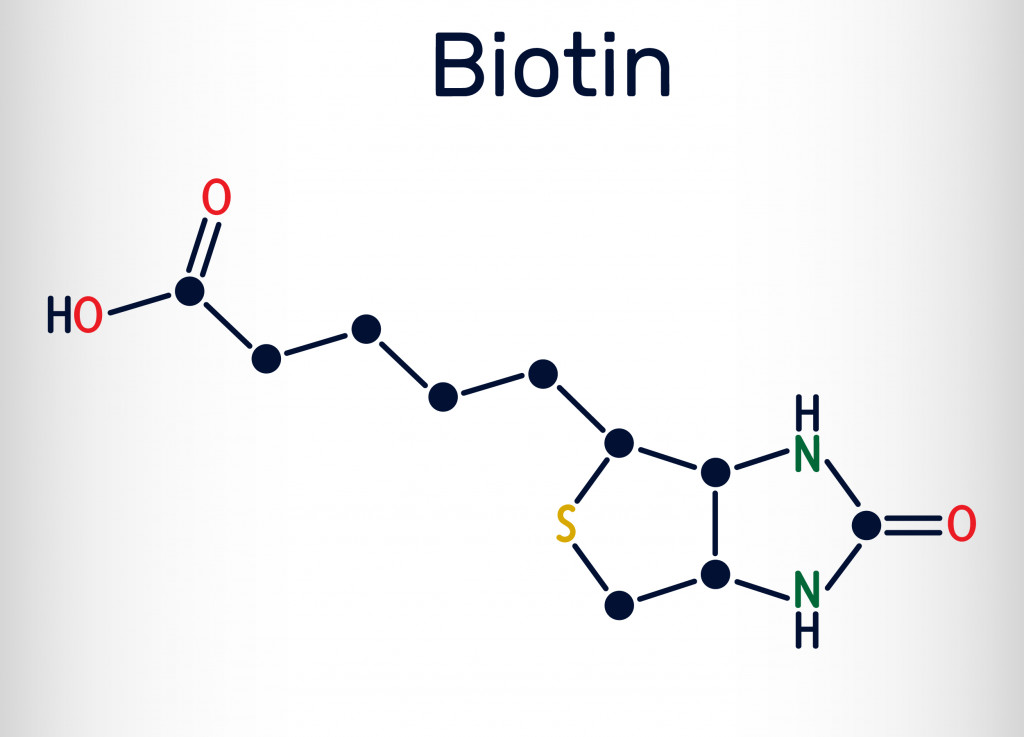 Biotin, vitamin B7 molecule(Bacsica)S