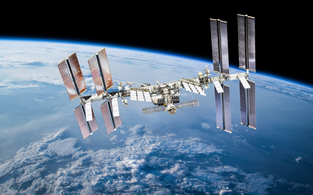 International space station on orbit of Earth planet(Dima Zel)S