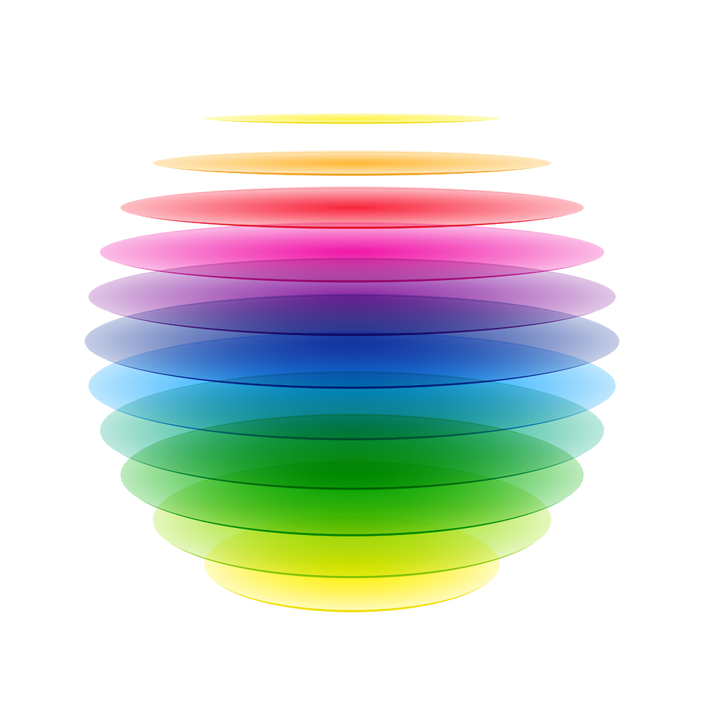 Rainbow,Sphere.,Vector.