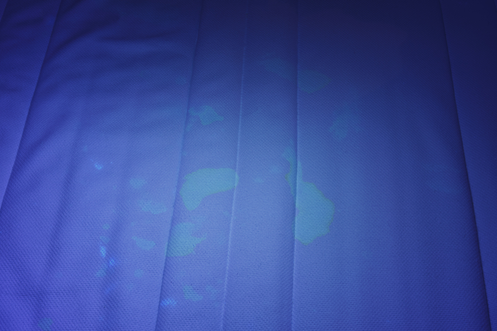 Marks,Sperm,On,The,Bed,In,The,Blue,Light,Of