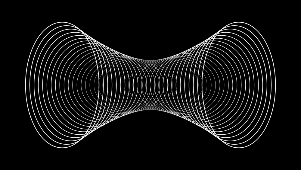 Sonar wave echo sound conceptual line abstract background