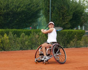 Disabled Japanese female tennis player.