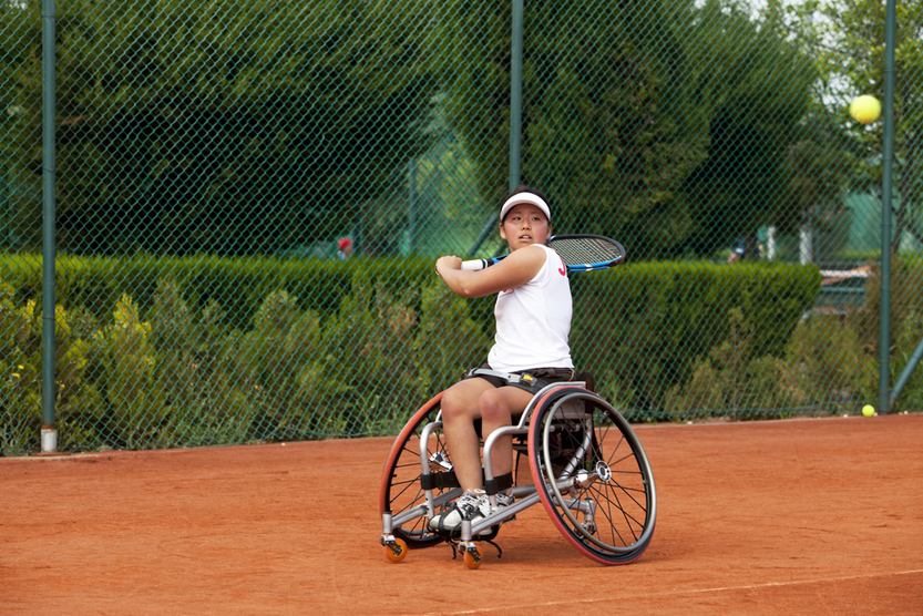 Disabled Japanese female tennis player.
