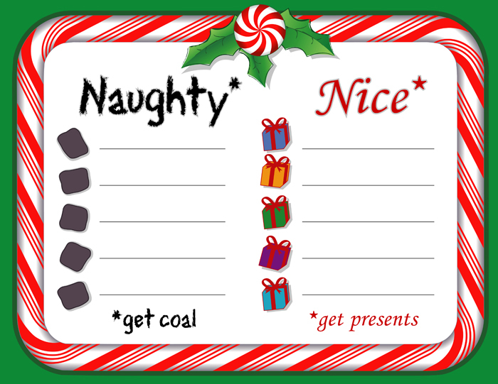 Santa's,Naughty,Or,Nice,Christmas,List.,Whiteboard,With,Candy,Cane