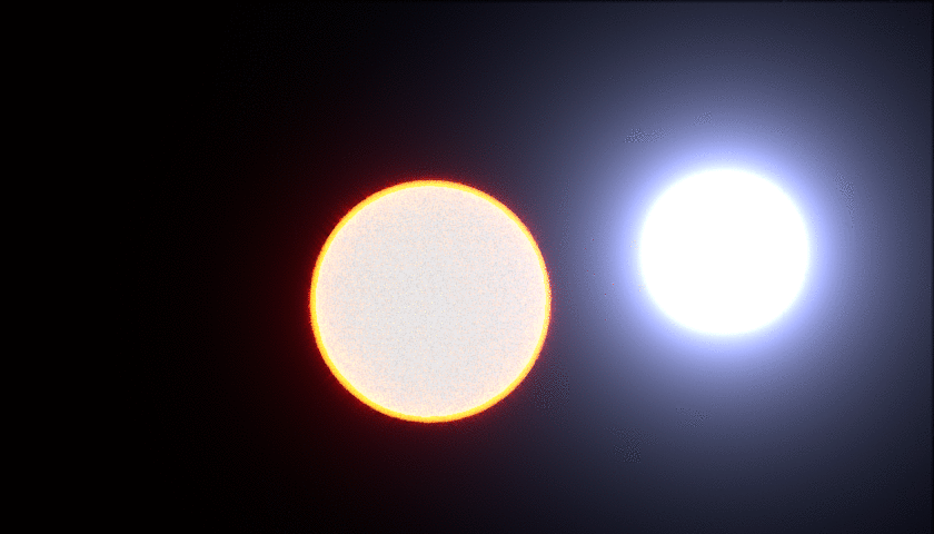 Algol-type variable binary star animation