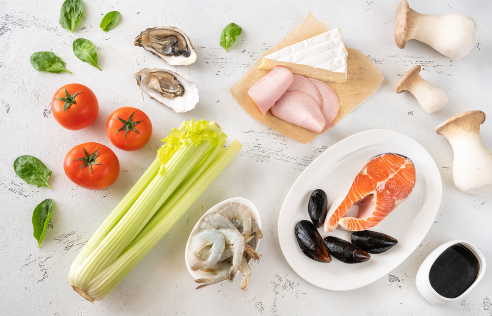 Assortment,Of,Umami,-,Rich,Foods,On,The,White,Background