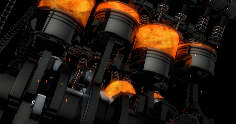 Cg,Model,Of,A,Working,V8,Engine,With,Explosions,And