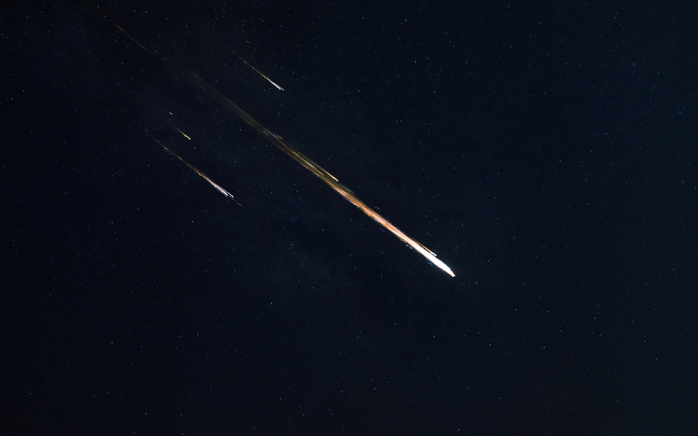 Meteor,Shower.,Elements,Of,This,Image,Furnished,By,Nasa