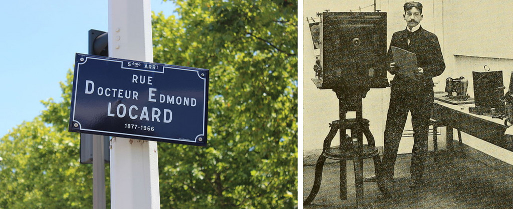 A street in France named after Edmund Locard the Sherlock Holmes of France
