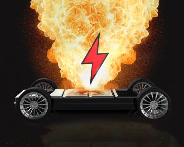 Ev,Battery,On,Fire,And,Burning,,Electric,Vehicle,Lithium,Ion.