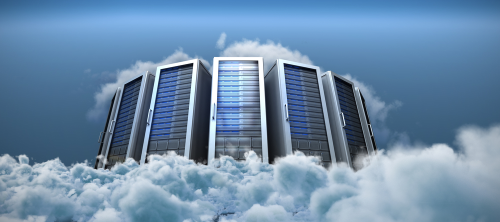 Server,Towers,Against,Close,Up,Of,Clouds