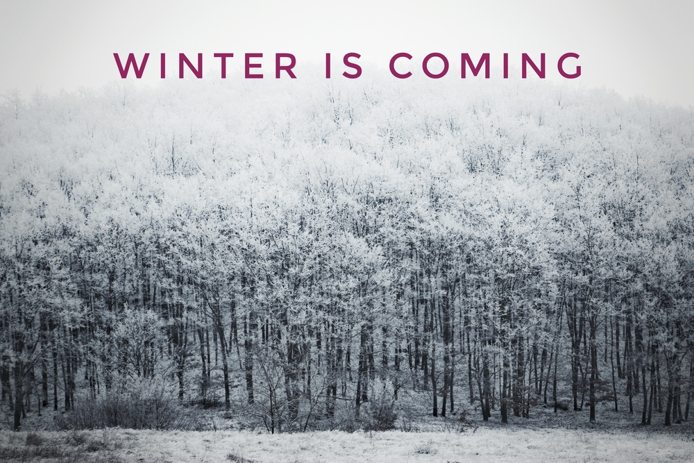 Winter,Is,Coming,Text,With,Winter,Scene,In,The,Background