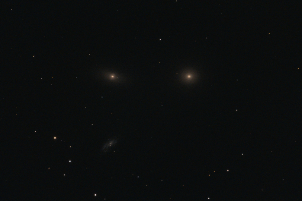 The,Elliptical,Galaxy,Messier,105,,The,Lenticular,Galaxy,Ngc,3384,