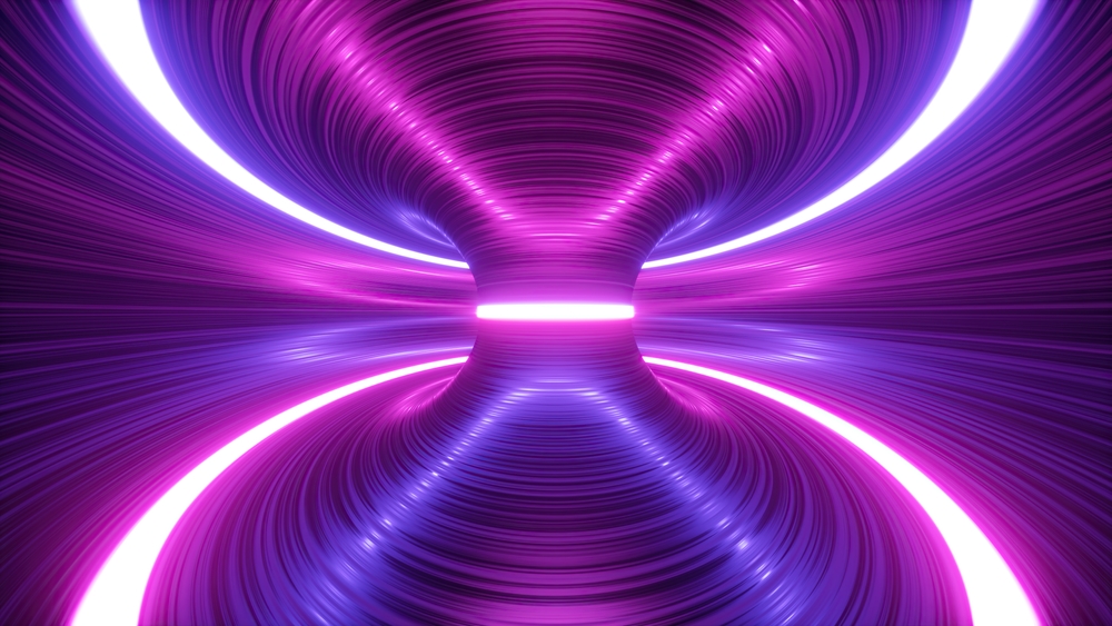 3d,Render,,Abstract,Scientific,Background,With,Fluorescent,Horizontal,Lines,Glowing