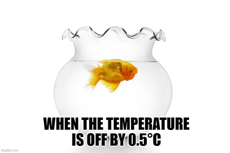 When the temperature is off by 0.5°C