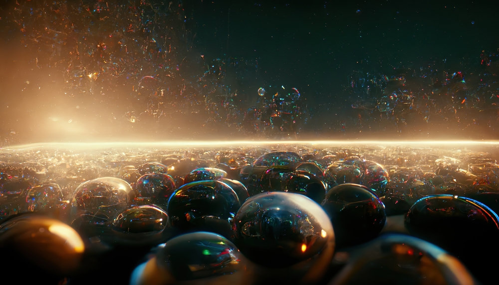 View,Of,The,Multiverse,In,The,Form,Of,Bubbles,,3d