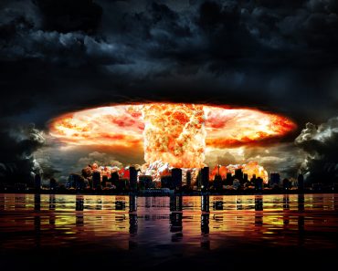 Nuclear,Explosion,In,A,City,Near,The,Sea,At,Night