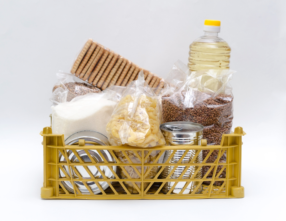 Products,In,Packages,Of,Sugar,,Buckwheat,,Pasta,,Oil,In,A