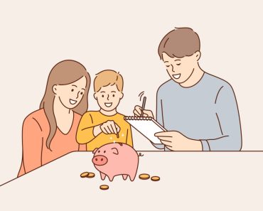 Family budget and saving money concept