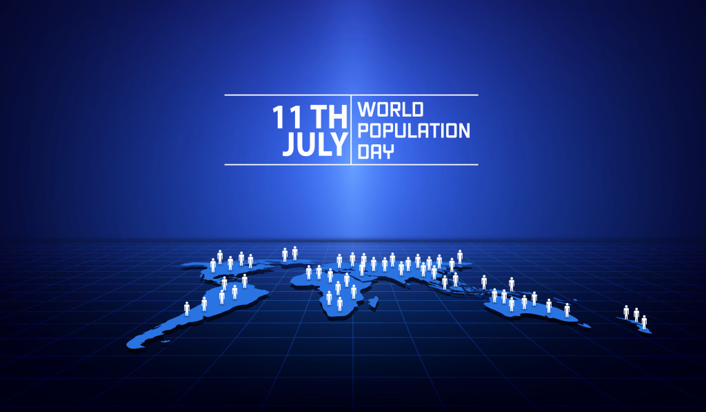 Vector illustration,banner or poster of world population day