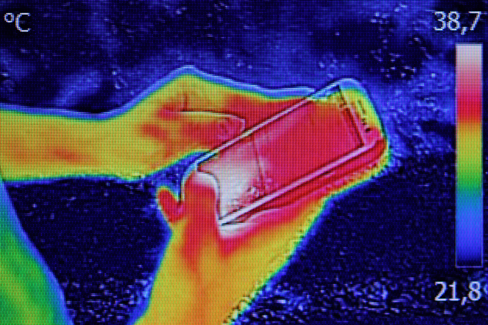 Infrared,Thermography,Image,Showing,The,Heat,Emission,When,Young,Girl