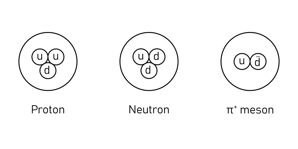 Proton neutron and meson diagram.